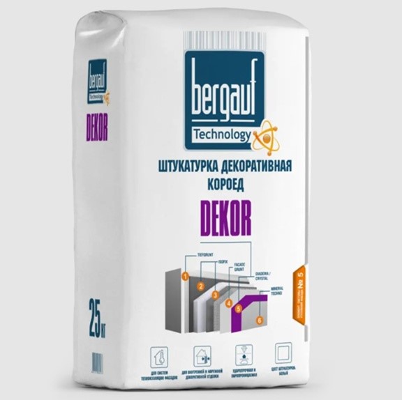 Bergauf Dekor Штукатурка декоративная короед 2,5-3мм 25 кг/56под